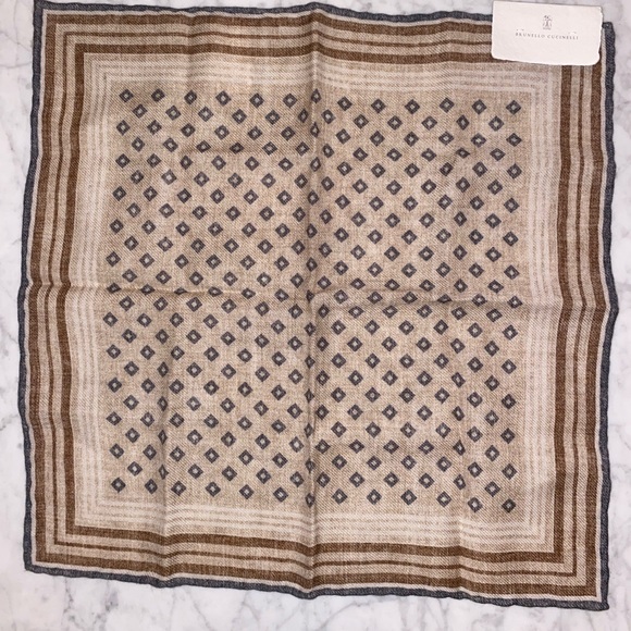 Brand New Brunello Cucinelli Pocket Square with Tags - Picture 1 of 8